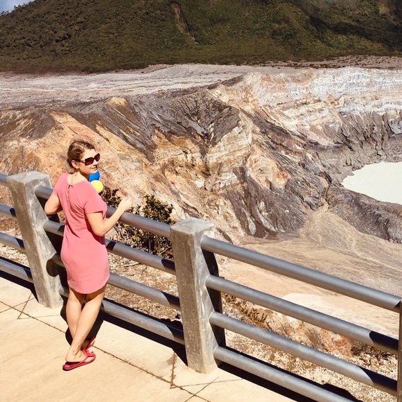 WAYF shift coral dress - Picture 7 of 8